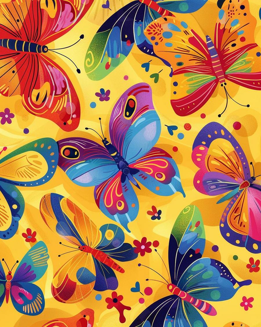 Butterfly Life Cycle Puns Butterfly puns illustrating the life cycle stages from caterpillar to chrysalis to butterfly.