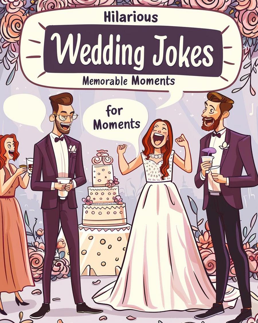 Bride and groom sharing wedding jokes during heartfelt wedding vows ceremony, causing laughter.